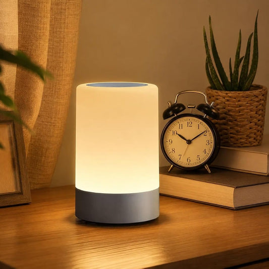 Qamzora™ Rechargeable Touch Control LED Table Lamp – Stylish & Functional Lighting